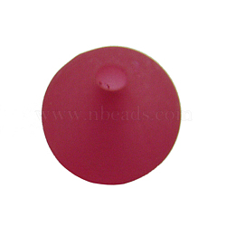 Round Transparent Acrylic Beads, Frosted, Red, 10mm, Hole: 2mm, about 880pcs/500g(PL705-3)