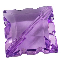 Transparent Acrylic Beads, Faceted, Rhombus, Medium Purple, 16mm long, 16mm wide, 5mm thick, hole: 2mm, about 555pcs/500g(PL984Y-4)