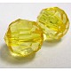 Golden Transparent Acrylic Beads(DB10mmC29)-1