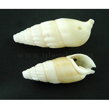 White Others Spiral Shell Pendants