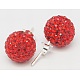 Gifts for Her Valentines Day 925 Sterling Silver Austrian Crystal Rhinestone Ball Stud Earrings for Girl(Q286H121)-1