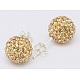 Gifts for Her Valentines Day 925 Sterling Silver Austrian Crystal Rhinestone Ball Stud Earrings for Girl(Q286H141)-1