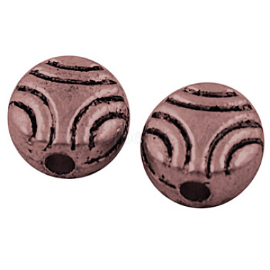 7mm Flat Round Alloy Beads