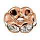 Abalorios de latón Diamante de imitación espaciador(RB-A014-L5mm-01RG-NF)-1