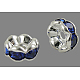 Perles séparateurs en laiton avec strass(RB-A014-L6mm-05S-NF)-1