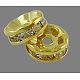Brass Rhinestone Spacer Beads(RB-A014-Z12mm-01G)-1