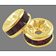 Brass Rhinestone Spacer Beads(RB-A014-Z6mm-22G)-1