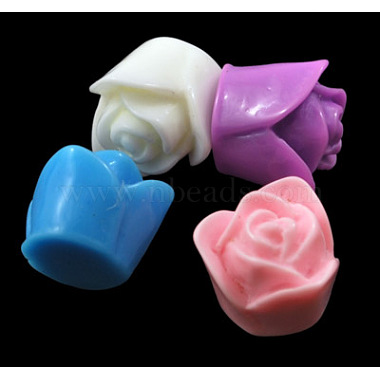 9mm Mixed Color Flower Resin Cabochons
