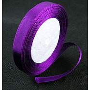 Dark Violet Single Face Satin Ribbon, 1/2 inch(12mm), 25yards/roll(22.86m/roll)(RC006-35)