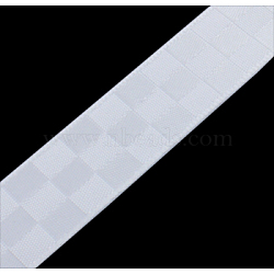 Double Face Satin Ribbon, Checkered Ribbon, White, 3/8 inch(10mm), 100yards/roll(91.44m/roll)(RC017-029)
