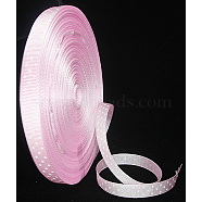 Polka Dot Ribbon Grosgrain Ribbon, Pink, three points on an oblique line, about 3/8 inch(10mm) wide, 50yards/roll(45.72m/roll)(RC10mm-43)