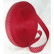 Polka Dot Ribbon Grosgrain Ribbon, Red, 5/8 inch(16mm), 50yards/roll(45.72m/roll)(RC16mm-26)