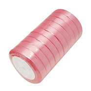 Breast Cancer Pink Awareness Ribbon Making Materials Single Face Satin Ribbon, Polyester Ribbon, Pink, about 3/4 inch(20mm) wide, 25yards/roll(22.86m/roll), 250yards/group(228.6m/group), 10rolls/group(RC20mmY082)