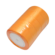 Valentines Day Gifts Boxes Packages Single Face Satin Ribbon, Polyester Ribbon, Orange, 1-1/2 inch(37mm)(RC37MMY-017)