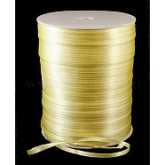 Double Face Satin Ribbon, Polyester Ribbon, Yellow, 1/8 inch(3mm) wide, about 880yards/roll(804.672m/roll)(RC3mmY010)