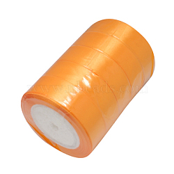 Valentines Day Gifts Boxes Packages Single Face Satin Ribbon, Polyester Ribbon, Orange, 1-12 inch~1-5/8 inch(37~40mm)(RC37MMY-017)