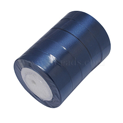Valentines Day Gifts Boxes Packages Single Face Satin Ribbon, Polyester Ribbon, Dark Blue, 1-1/2 inch(37mm)(RC37MMY-054)