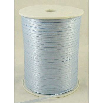 Double Face Satin Ribbon, Polyester Ribbon, Light Cyan, 1/8 inch(3mm) wide, about 880yards/roll(804.672m/roll)