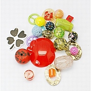 Resin Beads, Mixed Shape, Size: about 9~50mm wide.(RESI-A007-1)