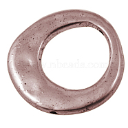 Tibetan Style Irregular Ring Bead Frames, Cadmium Free & Nickel Free & Lead Free, Red Copper, 20.5x20.5x3mm, Hole: 12mm(RLF10246Y-NF)