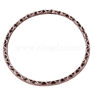 Tibetan Style Linking Rings, Circle Frames, Cadmium Free & Nickel Free & Lead Free, Red Copper, 38.5x38.5x2mm(RLF10846Y-NF)