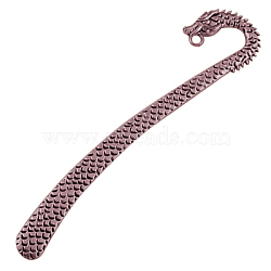 Tibetan Style Alloy Bookmarks, Lead Free and Cadmium Free, Red Copper, 123x26x2.5mm, Hole: 3.5mm(RLF10056Y-NF)
