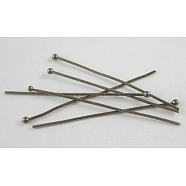 Brass Ball Head pins, Gunmetal, 70x0.6mm, 22 Gauge, Head: 1. 5mm(RP0.6x70mm-B)