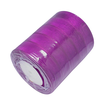 Sheer Organza Ribbon, Wide Ribbon for Wedding Decorative, Dark Violet, 3/4 inch(20mm), 25yards(22.86m)