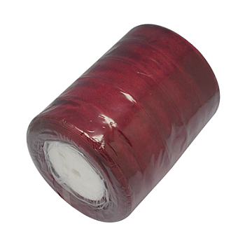 Sheer Organza Ribbon, Wide Ribbon for Wedding Decorative, Dark Red, 3/4 inch(20mm), 25yards(22.86m)