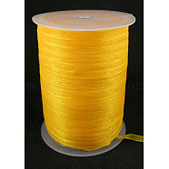Organza Ribbon, Orange, 1/4 inch(6mm), 500yards/Roll(457.2m/Roll)(RS6mmY016)