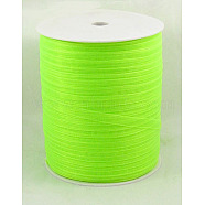 Organza Ribbon, Green Yellow, 1/4 inch(6mm), 500yards/Roll(457.2m/Roll)(RS6mmY057)