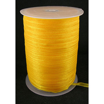 Organza Ribbon, Orange, 1/4 inch(6mm), 500yards/Roll(457.2m/Roll)