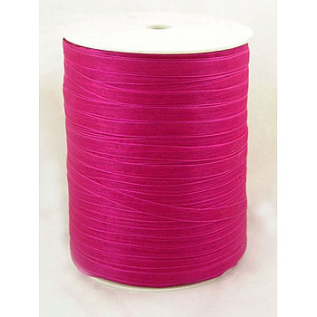 Organza Ribbon, Medium Violet Red, 1/4 inch(6mm), 500yards/Roll(457.2m/Roll)
