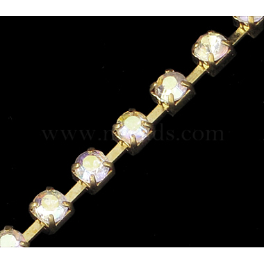 Rhinestone Cup Chain Brass Chains(RSB350-3mm01A)-1