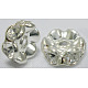 Abalorios de latón Diamante de imitación espaciador(RSB032-B01)-1