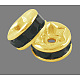 Brass Grade A Rhinestone Spacer Beads(RSB034NF-04G)-1