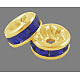 Brass Grade A Rhinestone Spacer Beads(RSB035NF-15G)-1