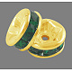 Brass Grade A Rhinestone Spacer Beads(RSB036NF-12G)-1
