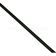 Synthetic Rubber Cord, No Hole, Flat, Black, 6x2mm, about 115.92~131.23 yards(106~120m)/2000g(RW0010-2)