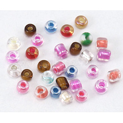 Glass Seed Beads, Round Hole Rocaillles, Mixed Color, 2~2.5mm in diameter, hole: 1mm(SDB2mm)