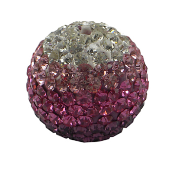 Austrian Crystal Beads, Pave Ball Beads, with Polymer Clay inside, Round, about 10mm in diameter, hole: 1mm