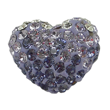 Heart Polymer Clay + Austrian Crystal Beads