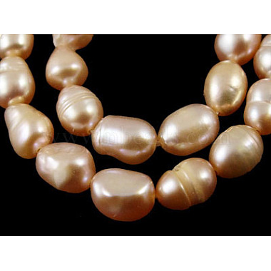 10mm PeachPuff Rice Pearl Beads