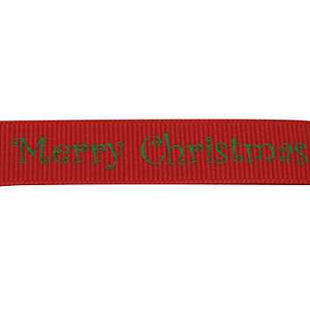 Grosgrain Ribbon Christmas Ribbon, Red, 3/8 inch(10mm)