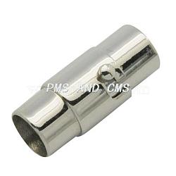 Tarnish Resistant Stainless Steel Locking Tube Magnetic Clasps, Column, 20x12.5mm(STAS-H049-1)