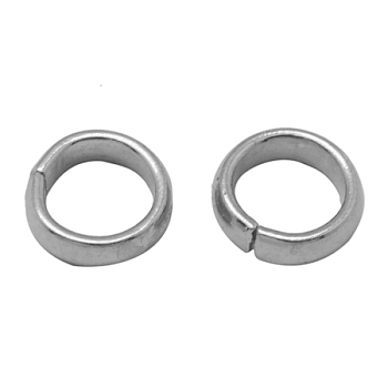 201 Stainless Steel Quick Link Connectors, Linking Rings, Round, Size: about 5~6mm in diameter, about 1~2mm inner diameter, 2mm thick, hole: 4mm