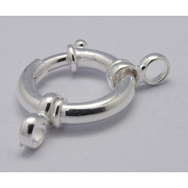 925 Sterling Silver Spring Rings Clasps(STER-A007-13E)-2