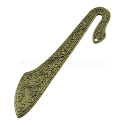 Tibetan Style Bookmarks, Lead Free & Cadmium Free, Antique Bronze, 80x17x2mm, Hole: 1mm(TIBEP-24-AB-LF)