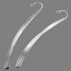 Tibetan Style Bookmarks, Lead Free and Cadmium Free and Nickel Free, Antique Silver, 125x7x2mm, Hole: 3mm(TIBEP-PP007-AS-FF)