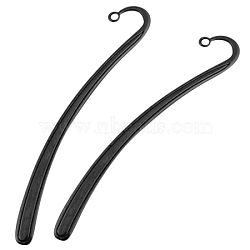 Tibetan Style Bookmarks, Lead Free and Cadmium Free and Nickel Free, Gunmetal, Size: about 125mm long, 7mm wide, 2mm thick, hole: 3mm(TIBEP-PP007-B-NF)